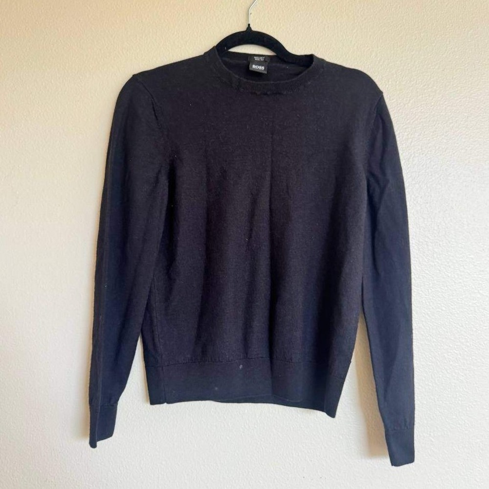 Hugo Boss BOSS Wool Silk Crewneck Sweater M Regular Fit Preppy Old Money